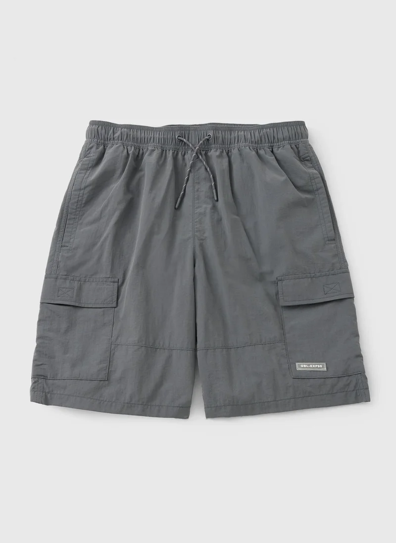 ماتلان Charcoal Cargo Swim Shorts